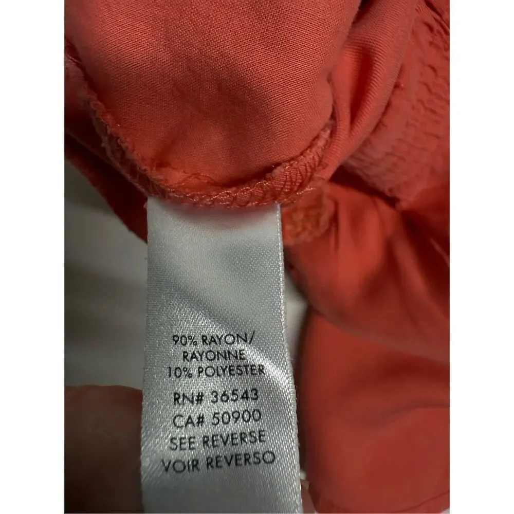 Calvin Klein Shorts Women's Orange Rayon Blend Stretch Waist Casual Shorts XS